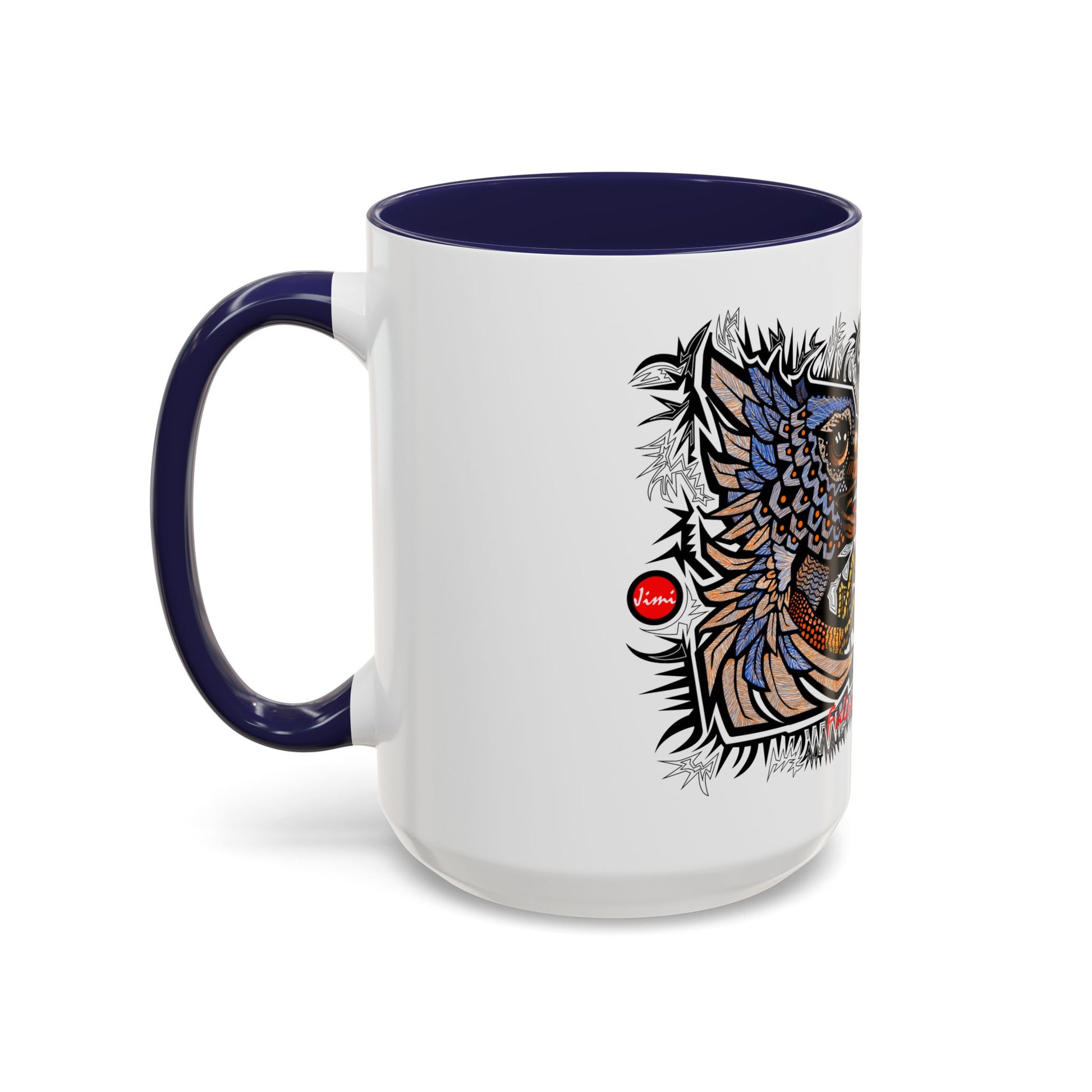 Vibrant Mythical Creatures Coffee Mug - Artistic Accent, Gift for Coffee Lovers, Colorful Design for Home Decor, Unique Present