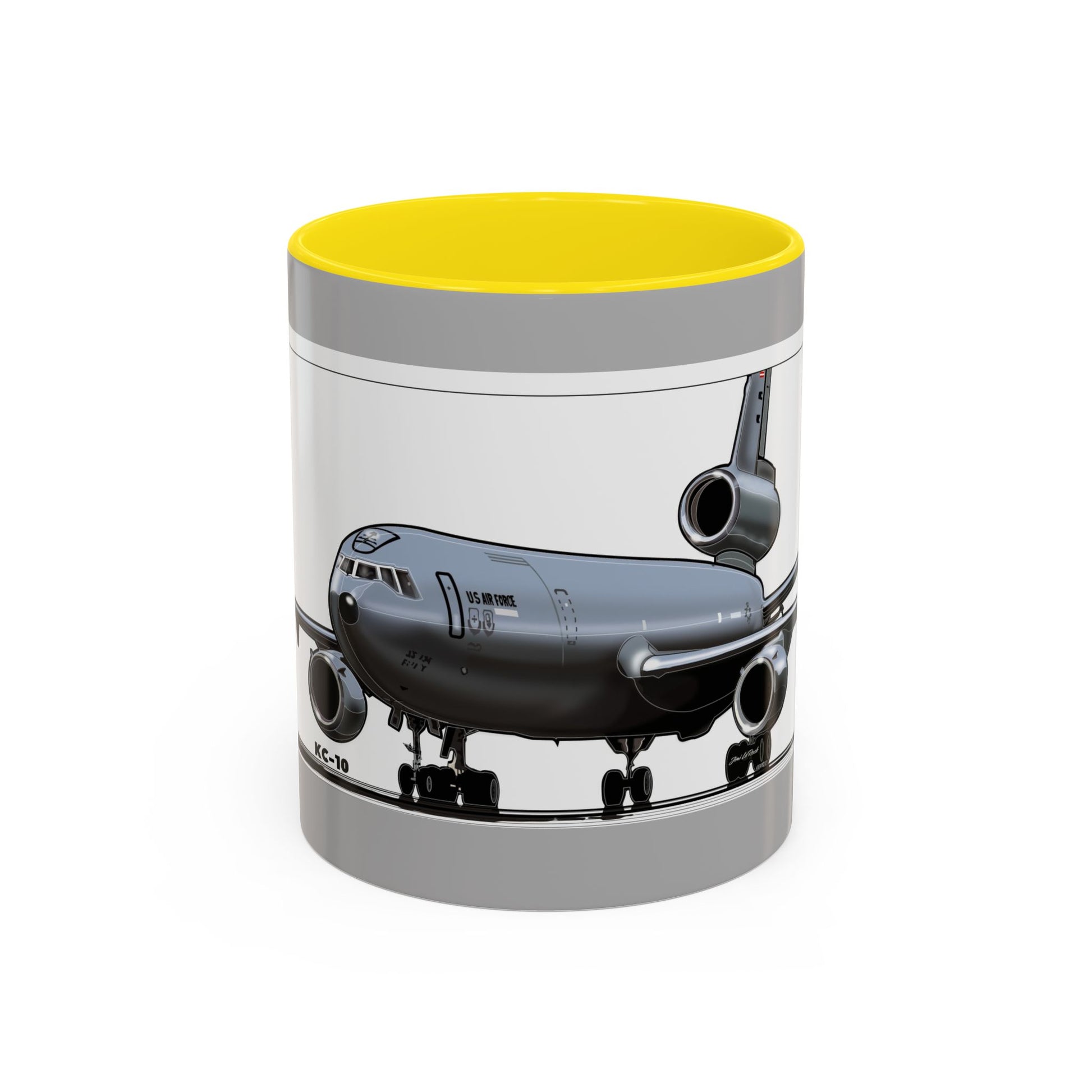 Airplane Lover's Accent Coffee Mug | Travel Gift, Aviation Decor, Pilot Present, Unique Coffee Cup, Jet Enthusiast Mug