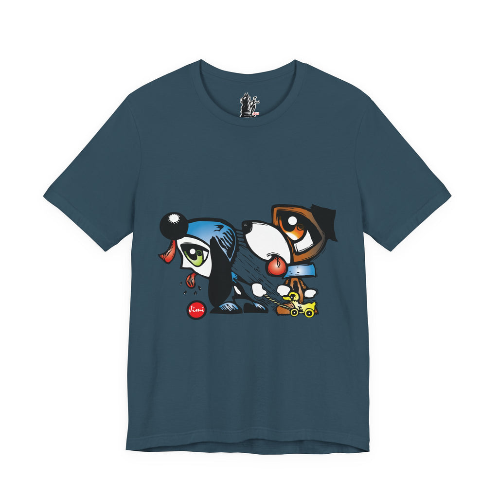 Pet Lovers' Graphic Tee, Fun Dog Design, Unisex Short Sleeve Shirt, Casual Wear, Animal Gift, Birthday Present, Dog Owner Apparel