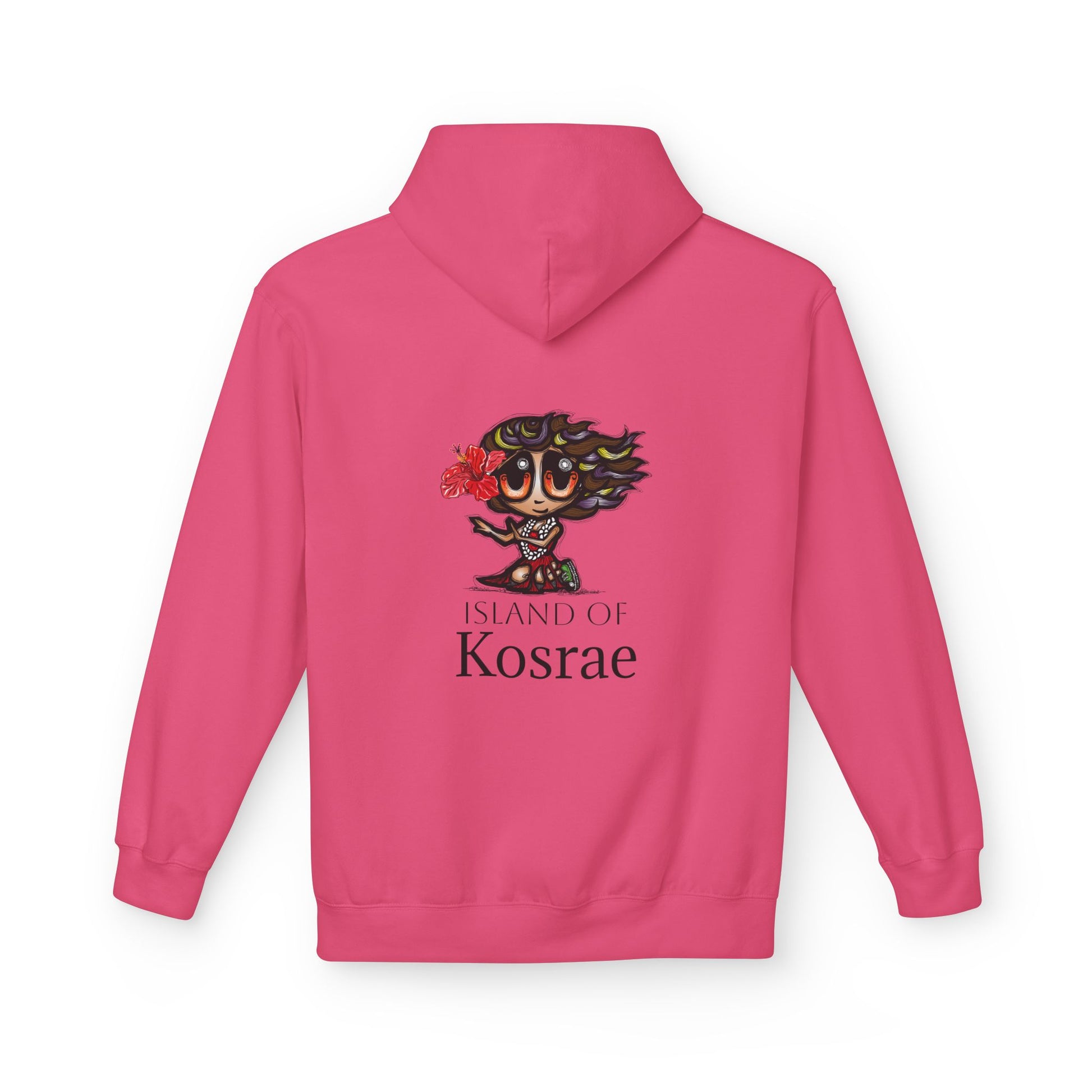 Kosrae Island Hoodie — Tropical Floral Island Graphic Sweatshirt