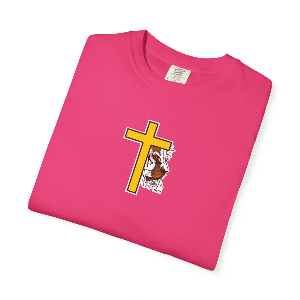 Lion Crown with Cross T-shirt | Religious Faith Graphic Tee