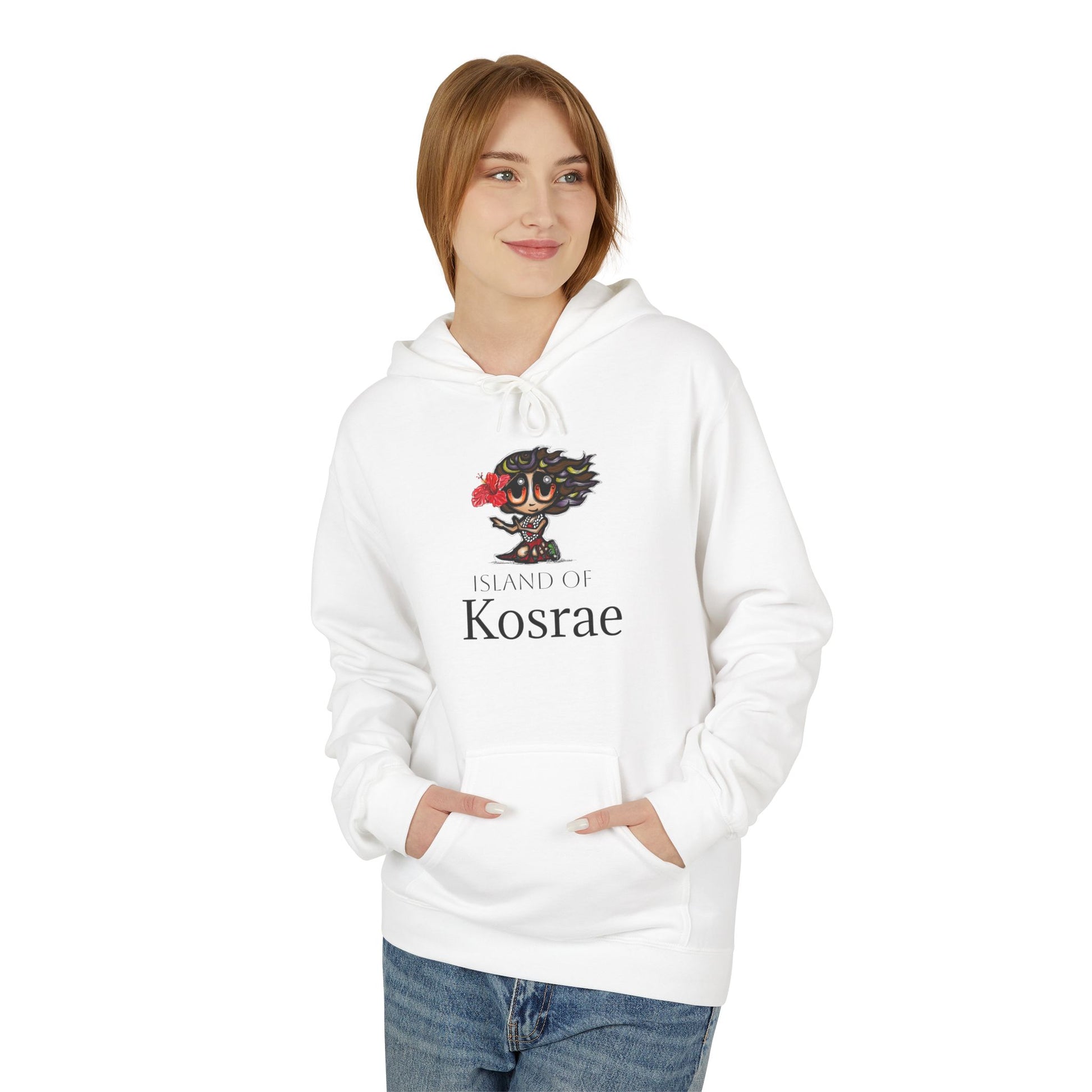 Kosrae Island Hoodie — Tropical Floral Island Graphic Sweatshirt