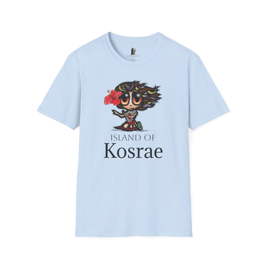 Kosrae Hula Girl T-Shirt — Island of Kosrae Cute Cartoon Island Vibes