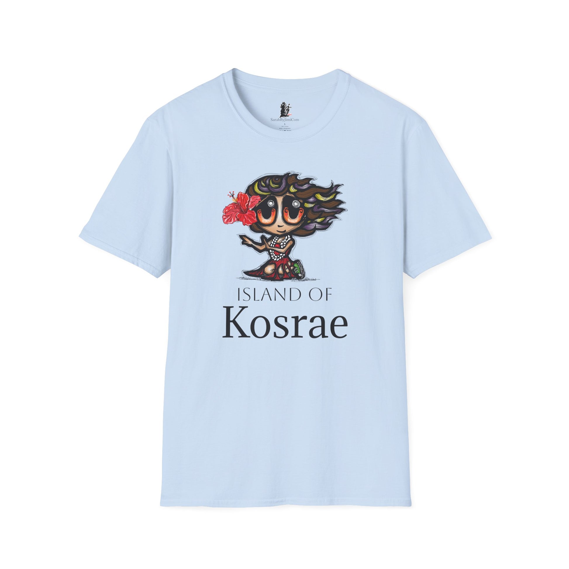 Kosrae Hula Girl T-Shirt — Island of Kosrae Cute Cartoon Island Vibes