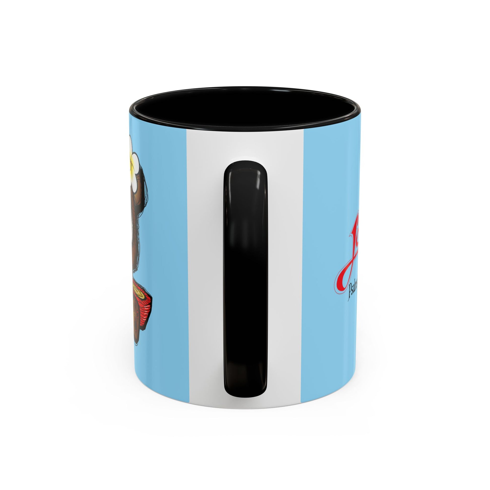 Coffee Mug — Cute Teddy Bear with Ukulele & 'Christ' Script Accent (11/15oz)