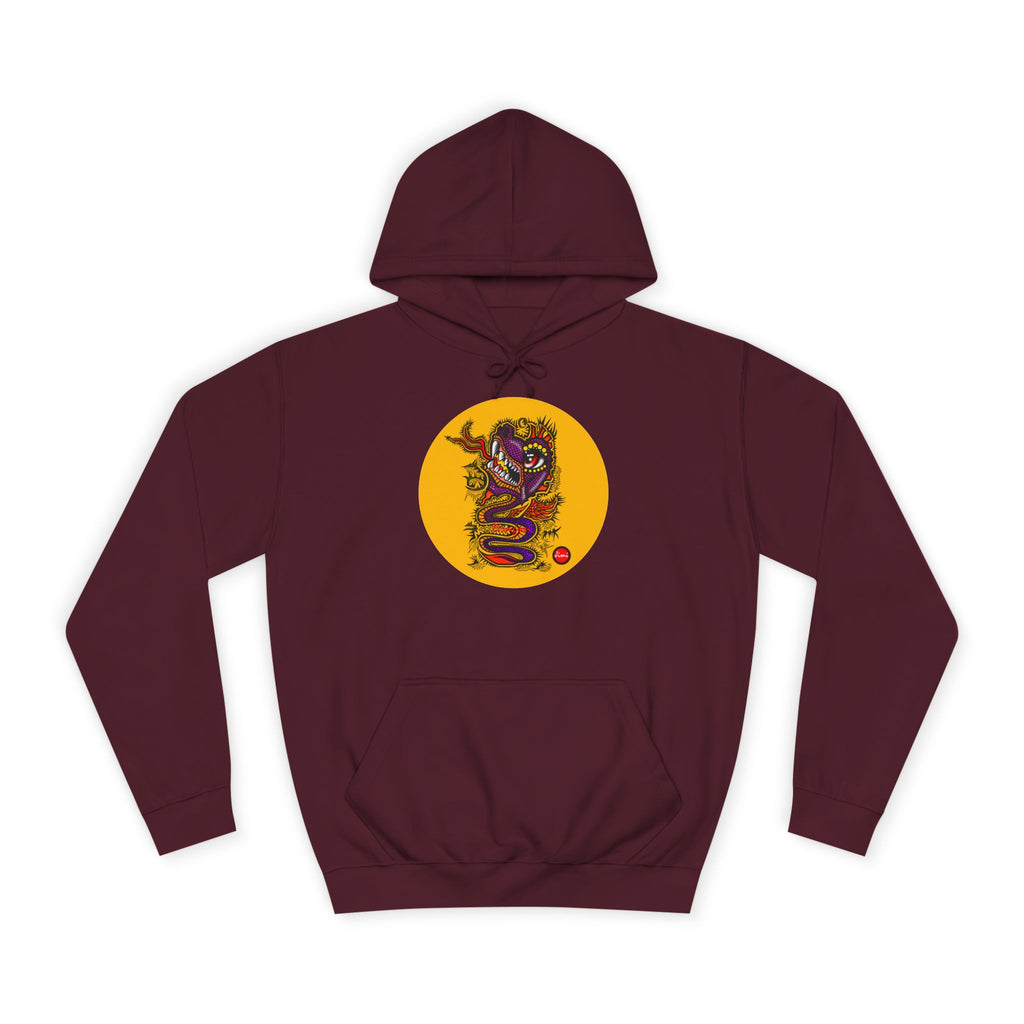 Vibrant Graphic College Hoodie, Unisex Sweatshirt, Casual College Apparel, Perfect for Students and Alumni, Comfortable Everyday Wear