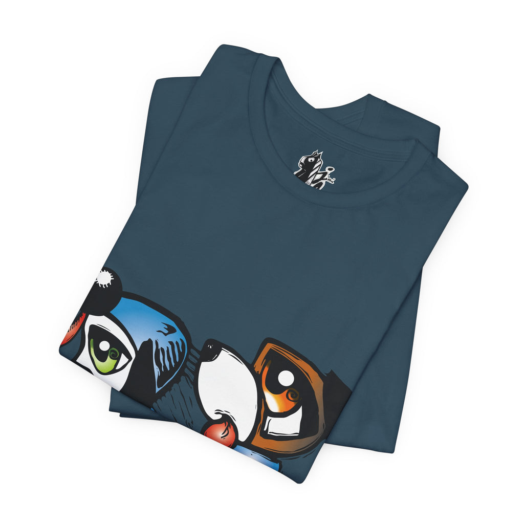 Pet Lovers' Graphic Tee, Fun Dog Design, Unisex Short Sleeve Shirt, Casual Wear, Animal Gift, Birthday Present, Dog Owner Apparel