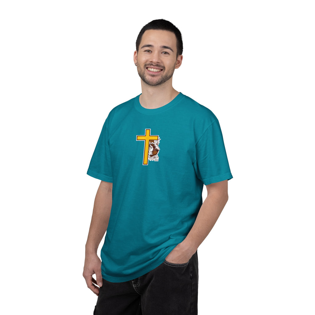 Lion Crown with Cross T-shirt | Religious Faith Graphic Tee