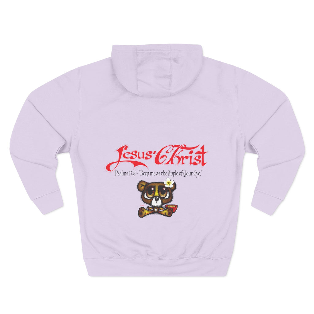 Christian Bear Hoodie – "Jesus Christ" Psalm 23 Inspirational Fleece Pullover