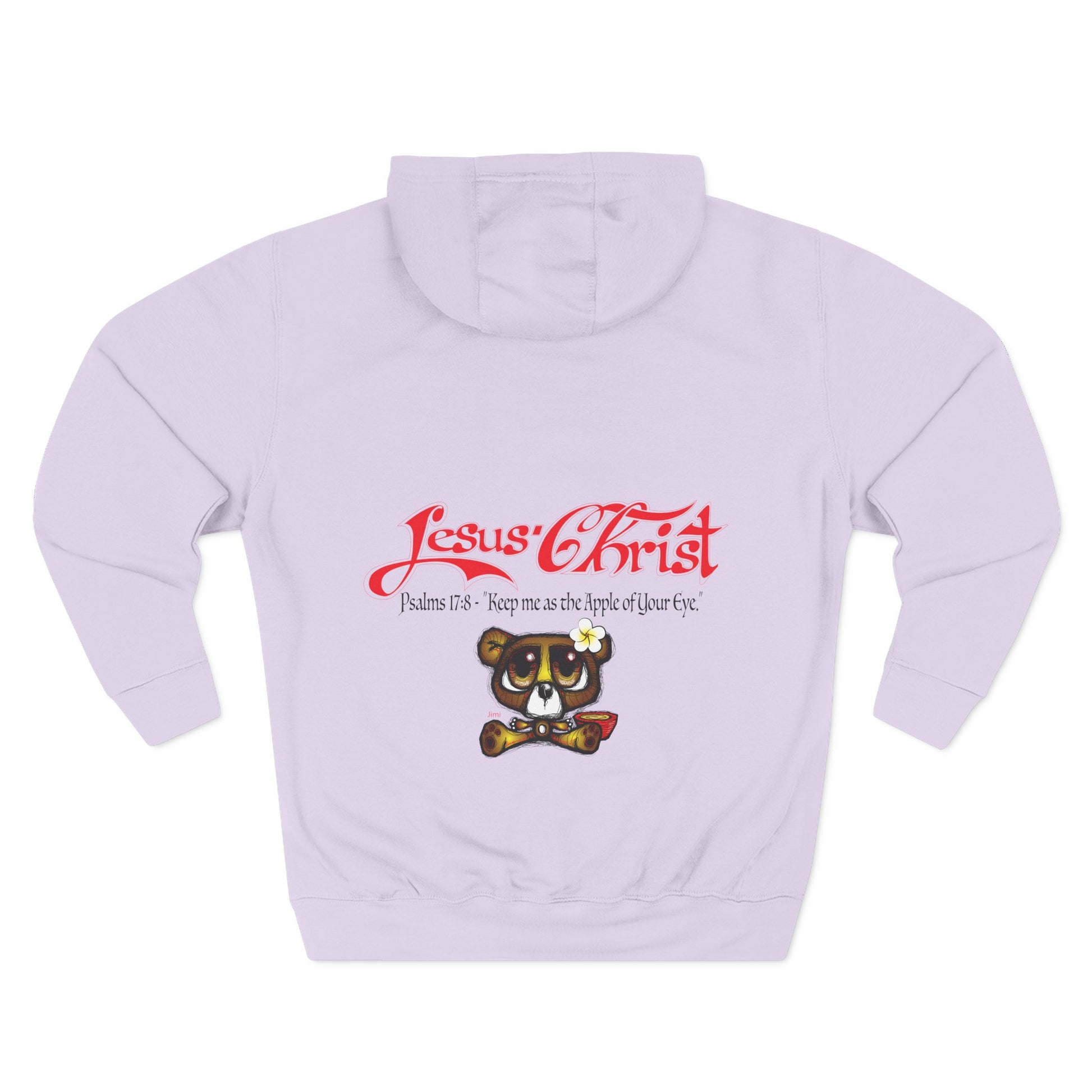 Christian Bear Hoodie – "Jesus Christ" Psalm 23 Inspirational Fleece Pullover