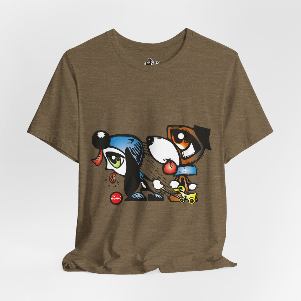 Pet Lovers' Graphic Tee, Fun Dog Design, Unisex Short Sleeve Shirt, Casual Wear, Animal Gift, Birthday Present, Dog Owner Apparel