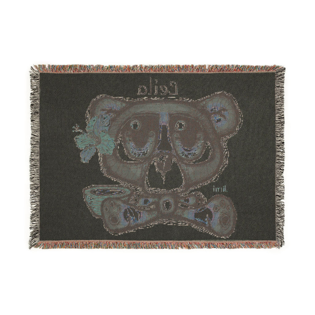 Personalized Cute Koala Woven Blanket – Custom Name Throw for Nursery & Kids