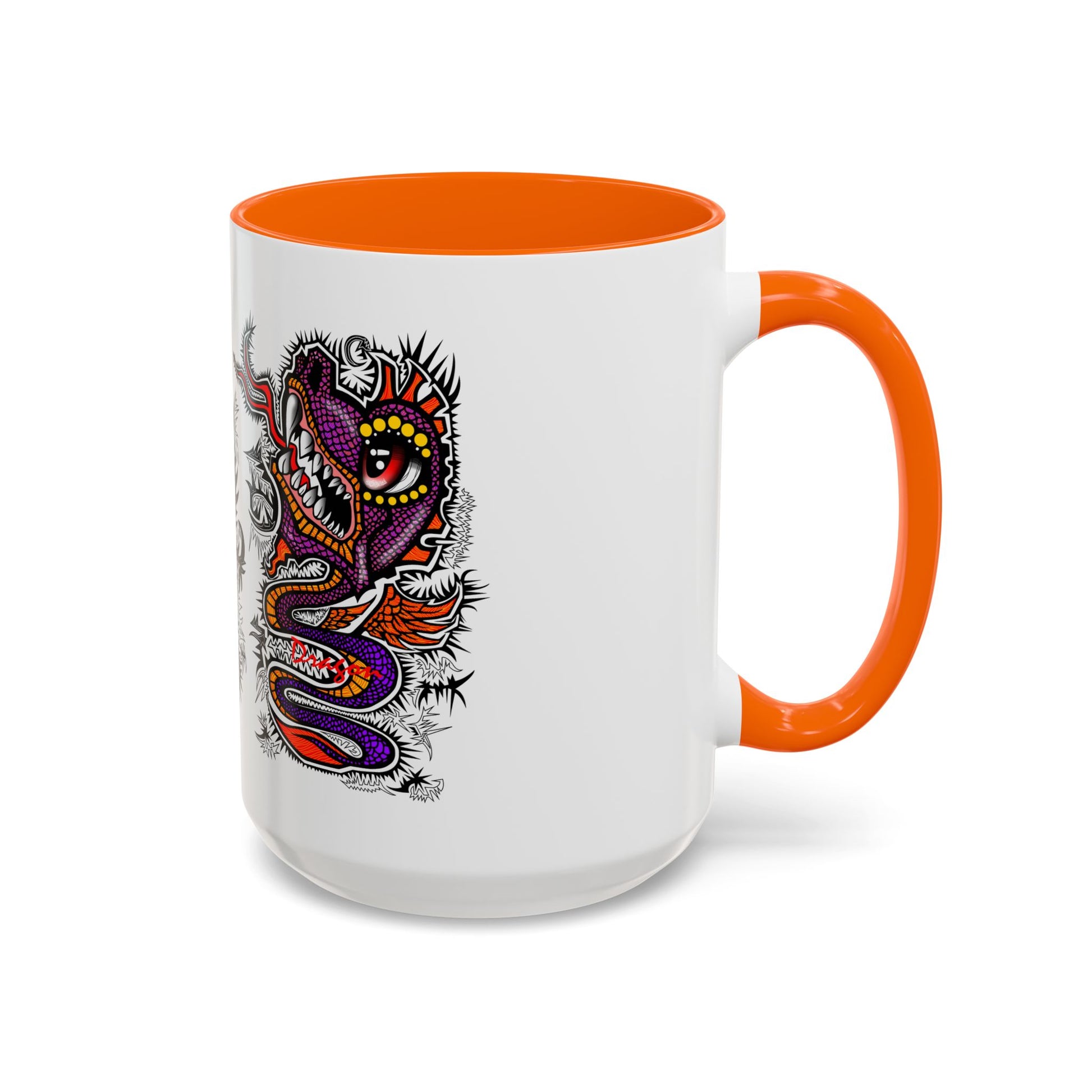 Vibrant Mythical Creatures Coffee Mug - Artistic Accent, Gift for Coffee Lovers, Colorful Design for Home Decor, Unique Present