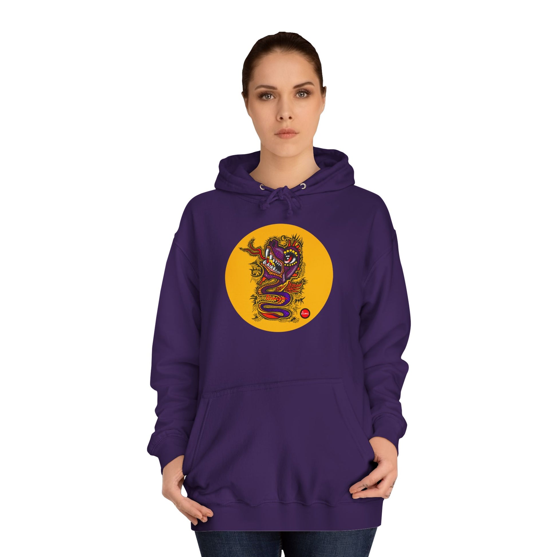 Vibrant Graphic College Hoodie, Unisex Sweatshirt, Casual College Apparel, Perfect for Students and Alumni, Comfortable Everyday Wear