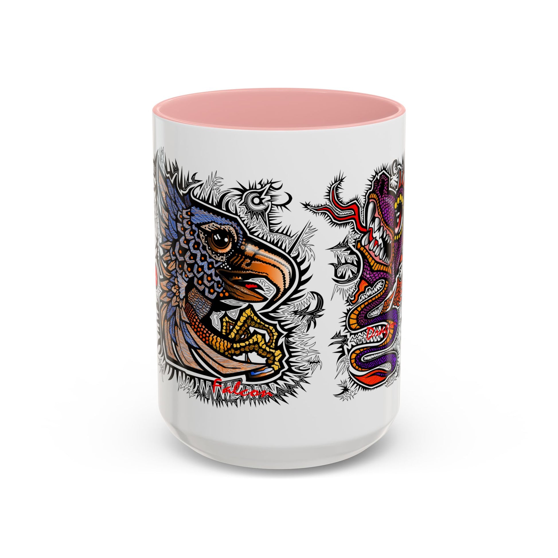 Vibrant Mythical Creatures Coffee Mug - Artistic Accent, Gift for Coffee Lovers, Colorful Design for Home Decor, Unique Present