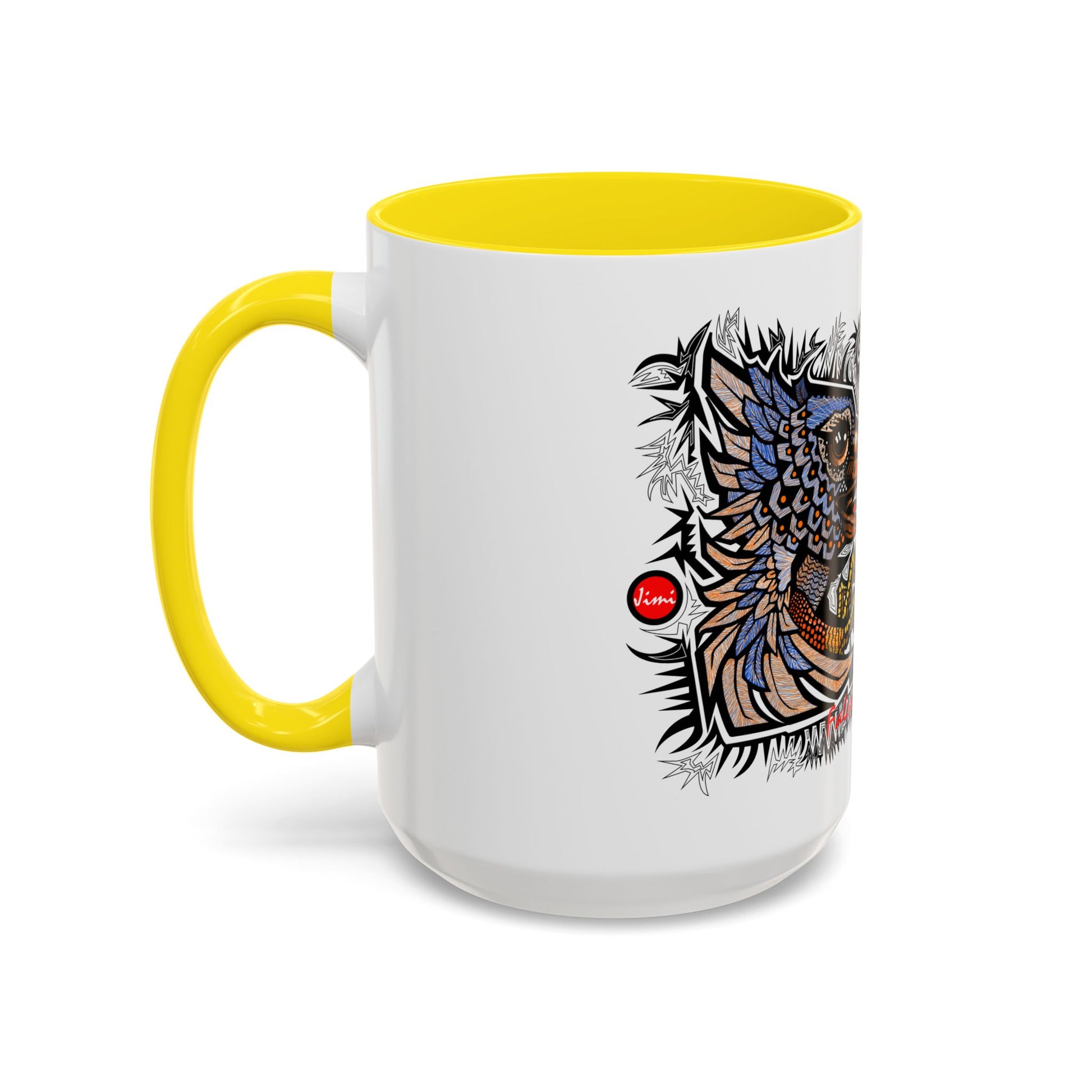 Vibrant Mythical Creatures Coffee Mug - Artistic Accent, Gift for Coffee Lovers, Colorful Design for Home Decor, Unique Present