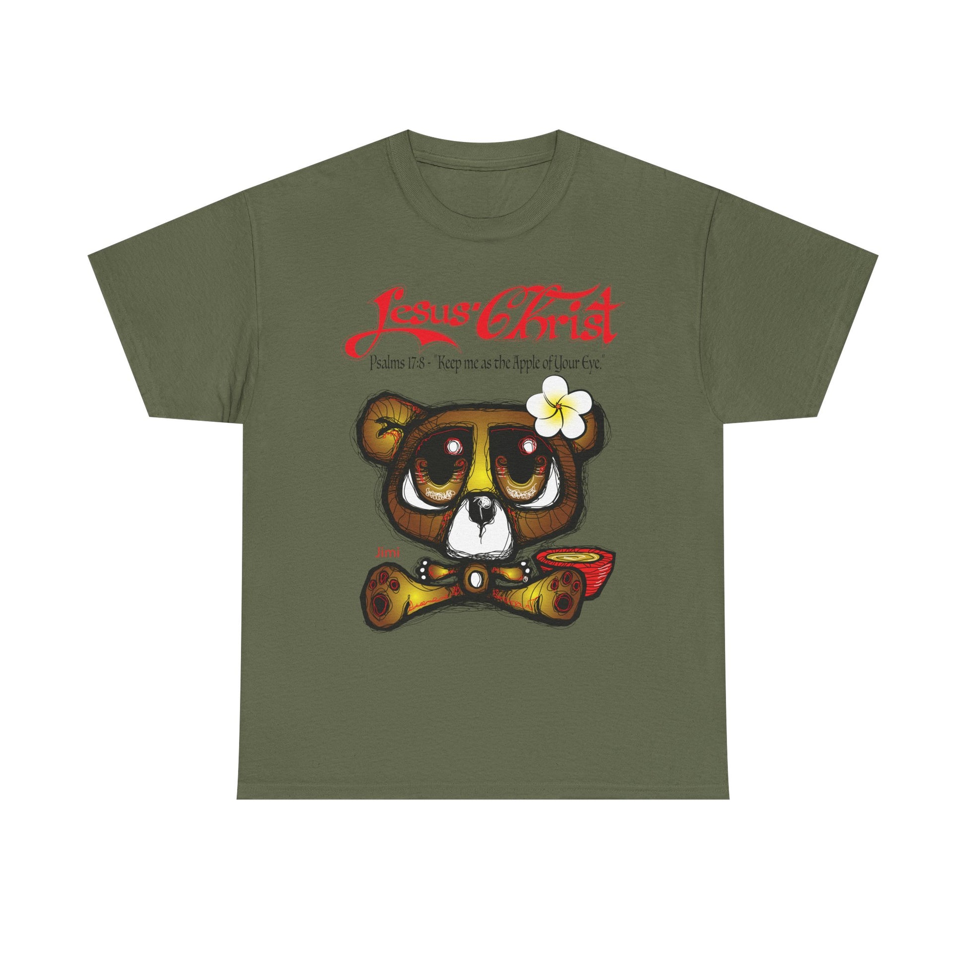 Christian Bear T-Shirt — "Jesus Christ" Psalm 73 Inspirational Faith Tee