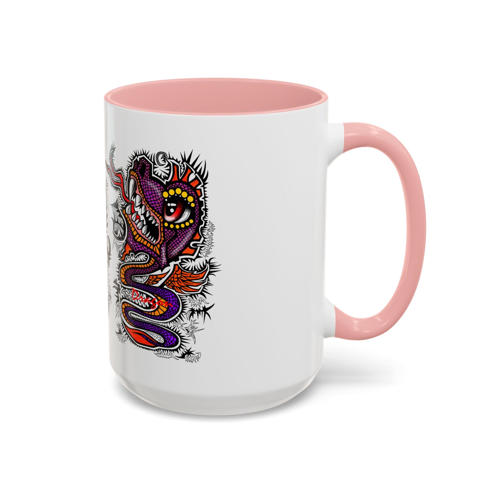 Vibrant Mythical Creatures Coffee Mug - Artistic Accent, Gift for Coffee Lovers, Colorful Design for Home Decor, Unique Present