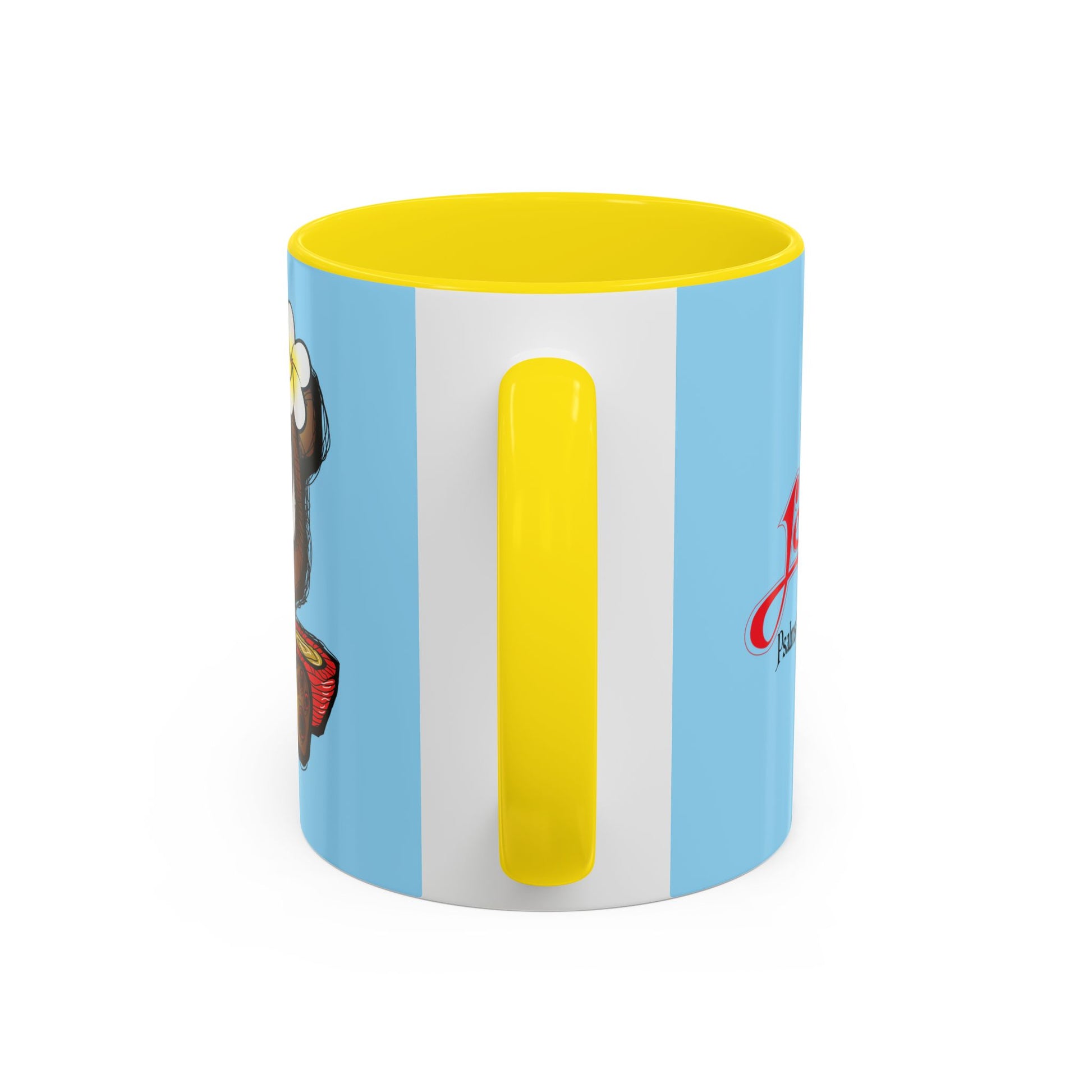 Coffee Mug — Cute Teddy Bear with Ukulele & 'Christ' Script Accent (11/15oz)