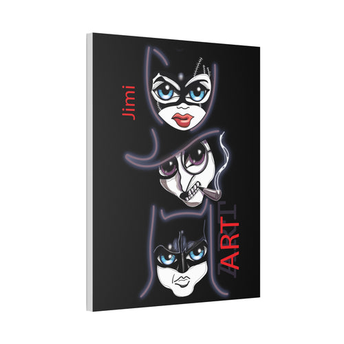 Canvas Art Print - Neon Noir Trio Faces («Jimi»), Stretched 1.5"