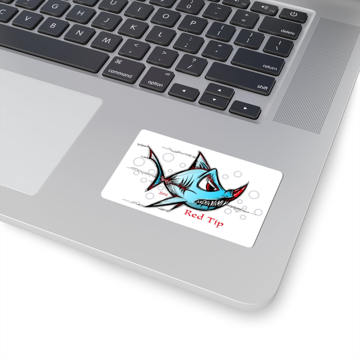Funky Shark Kiss-Cut Stickers | Cool Ocean Decor, Laptop Decal, Gift for Beach Lovers, Marine Life Art, Fun Summer Vibes