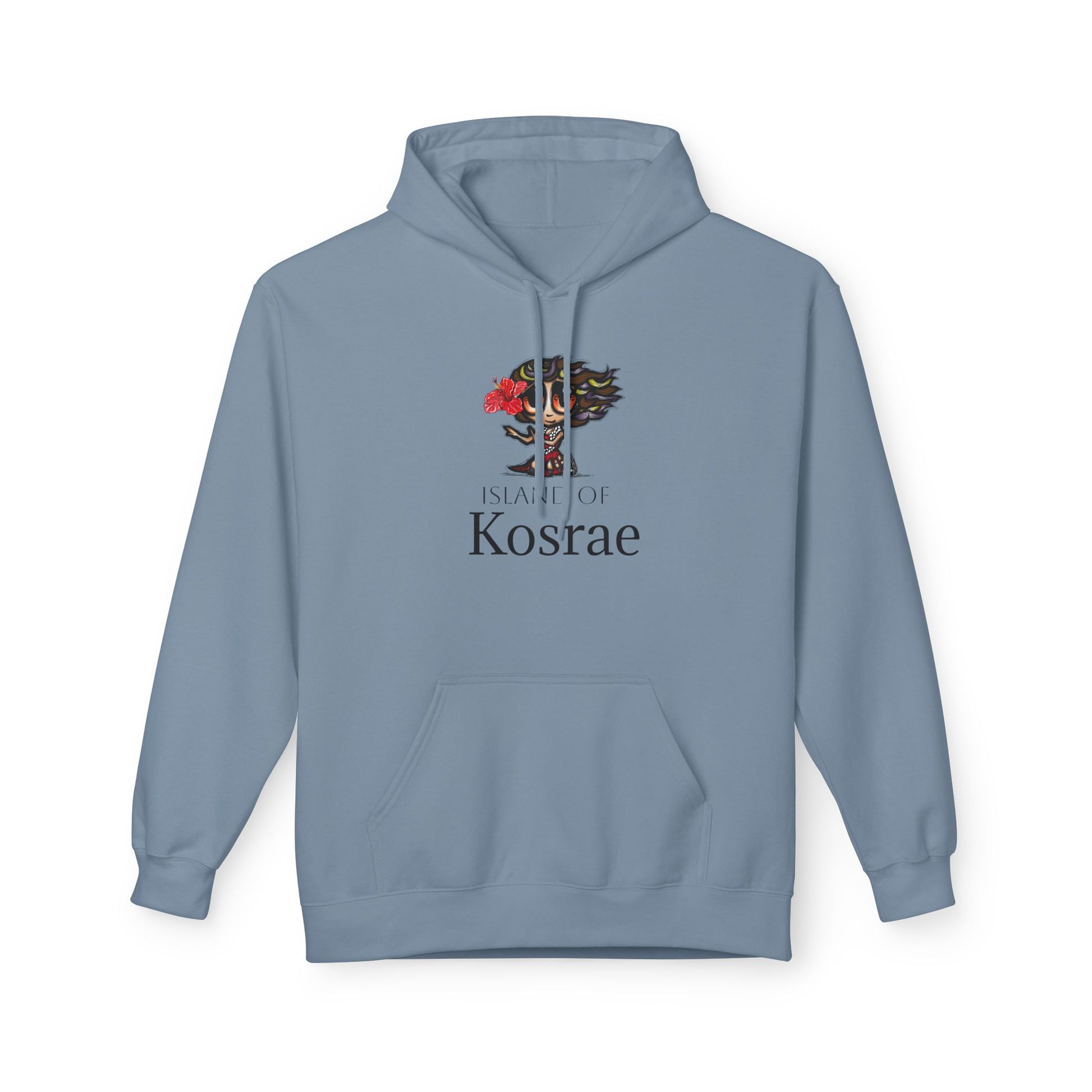 Kosrae Island Hoodie — Tropical Floral Island Graphic Sweatshirt