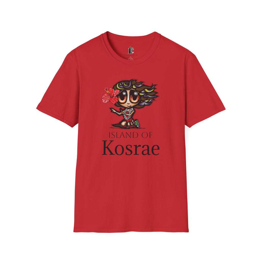 Kosrae Hula Girl T-Shirt — Island of Kosrae Cute Cartoon Island Vibes