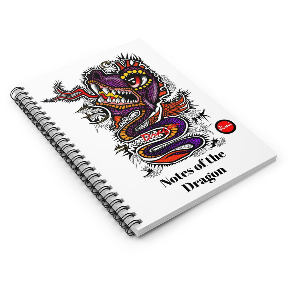 Dragon-Themed Spiral Notebook - Notes of the Dragon, Journal, Sketchbook, Gift for Writers, Art Lovers, Creative Professionals