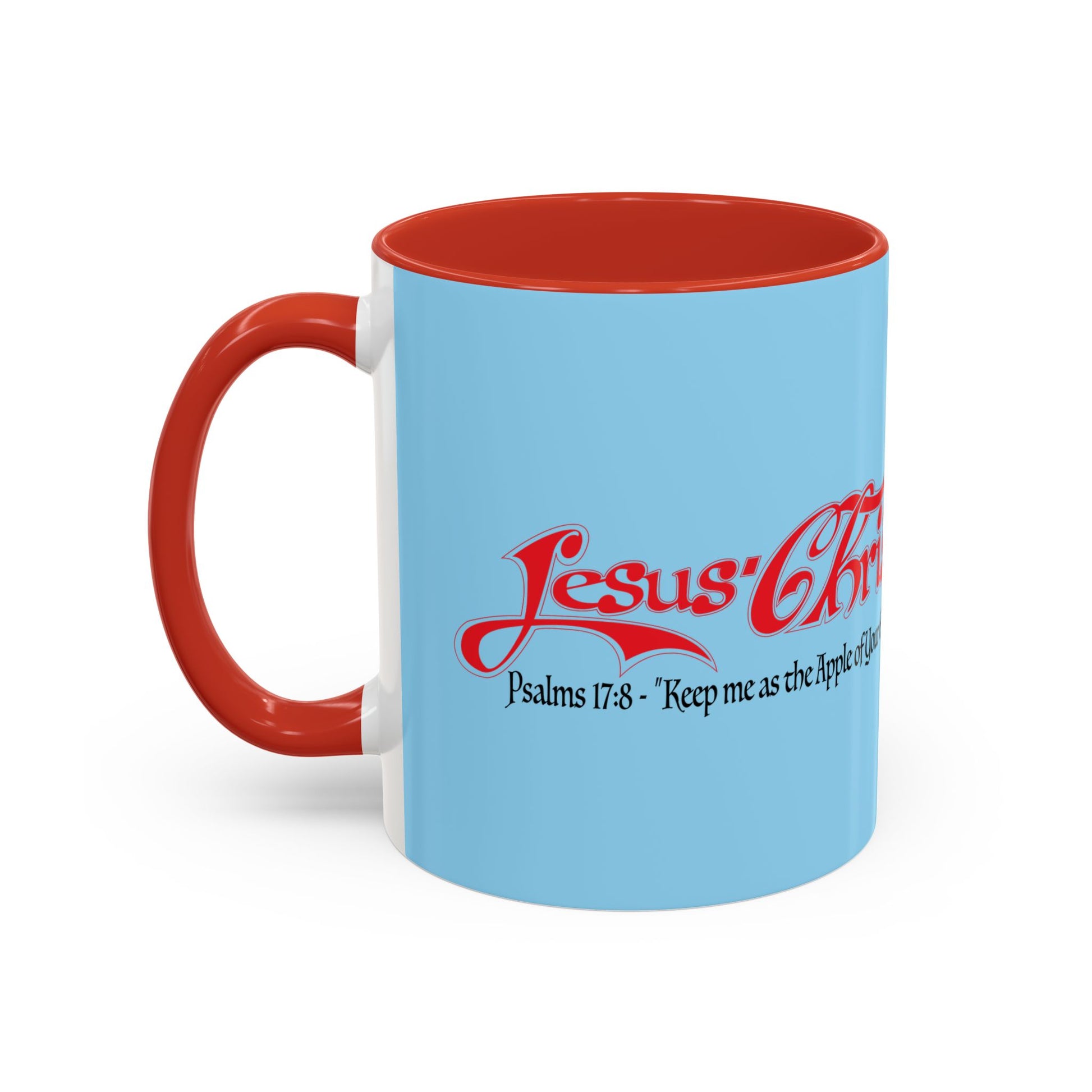 Coffee Mug — Cute Teddy Bear with Ukulele & 'Christ' Script Accent (11/15oz)