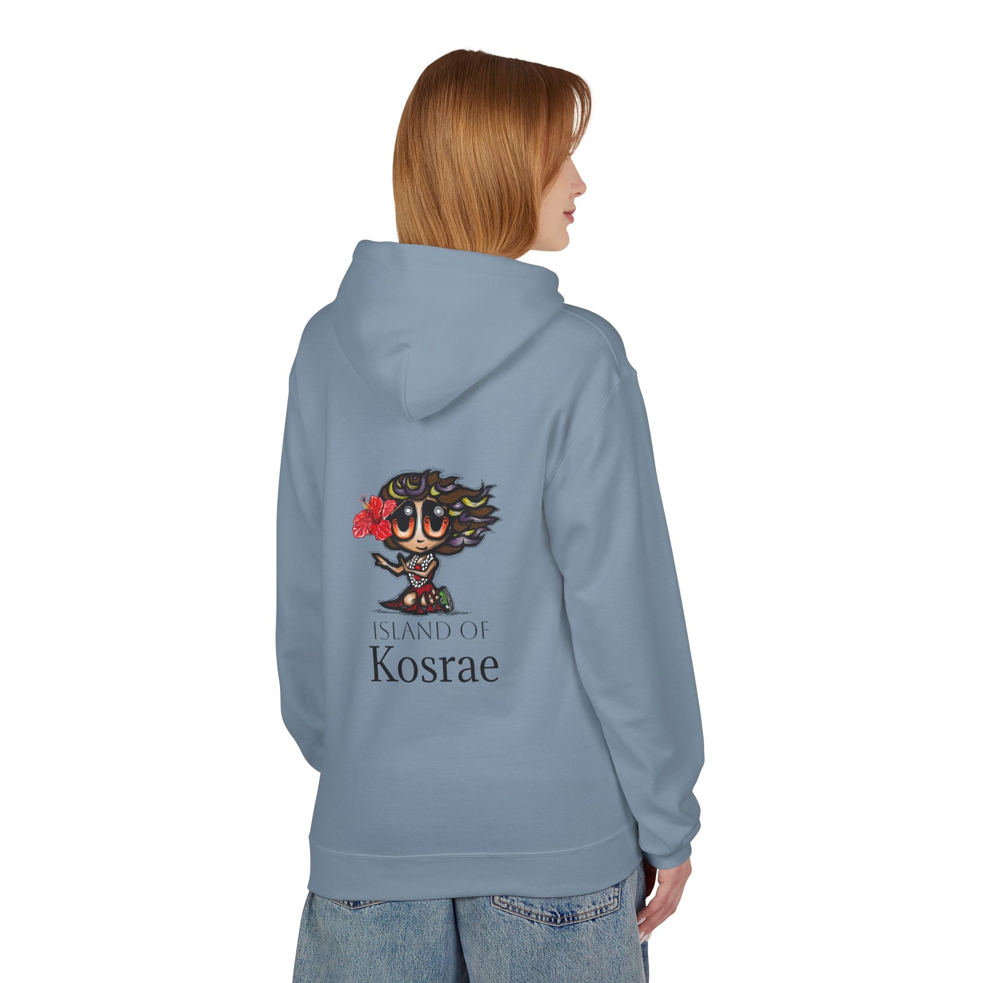 Kosrae Island Hoodie — Tropical Floral Island Graphic Sweatshirt