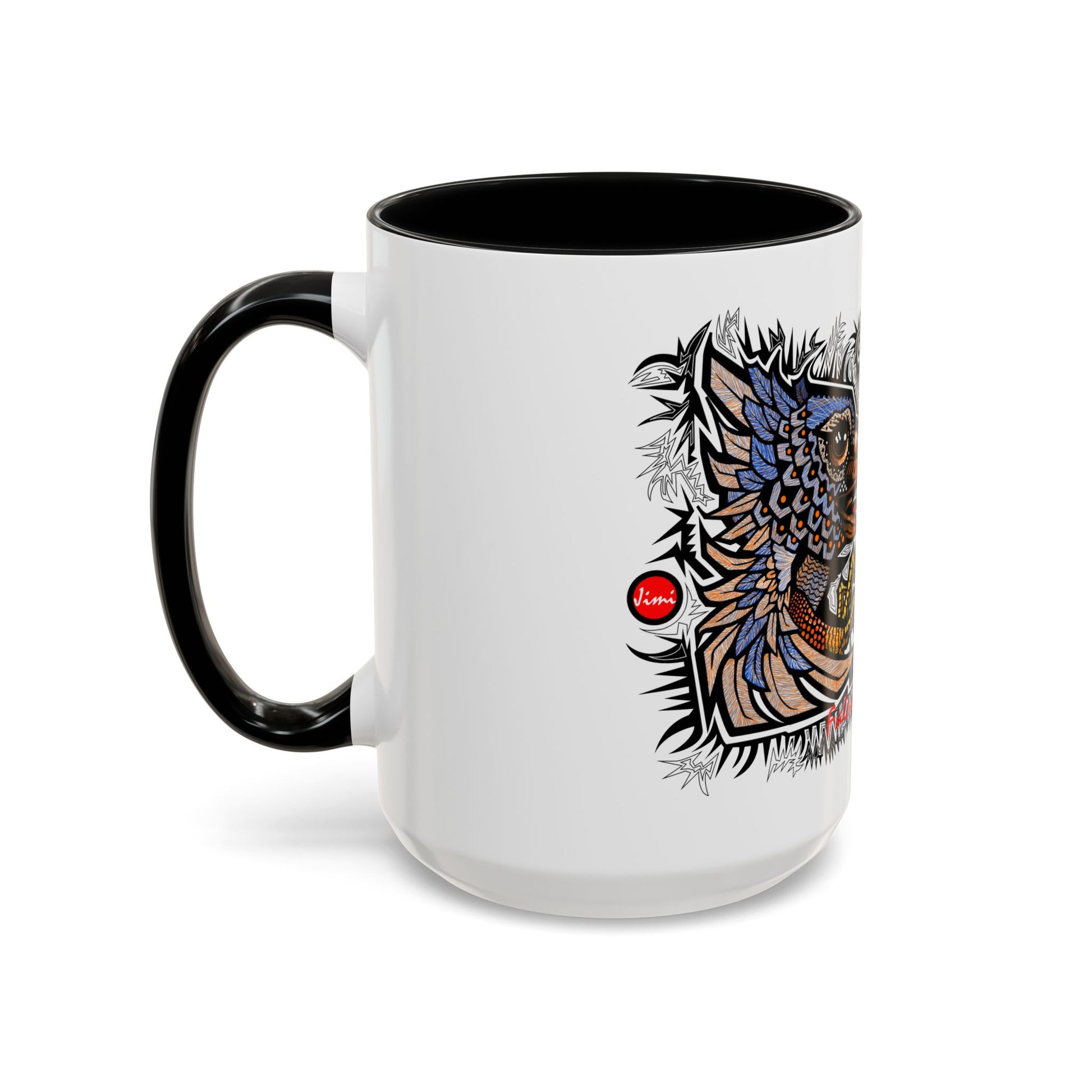 Vibrant Mythical Creatures Coffee Mug - Artistic Accent, Gift for Coffee Lovers, Colorful Design for Home Decor, Unique Present