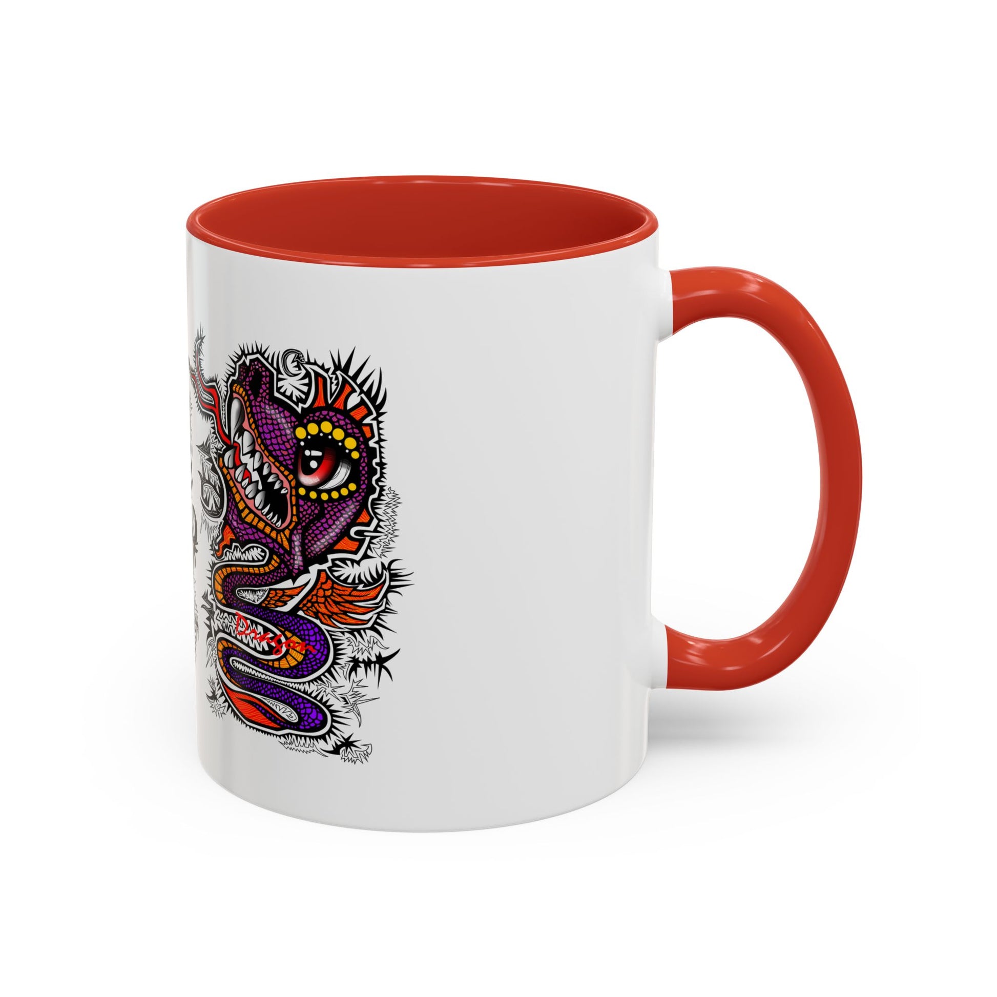 Vibrant Mythical Creatures Coffee Mug - Artistic Accent, Gift for Coffee Lovers, Colorful Design for Home Decor, Unique Present