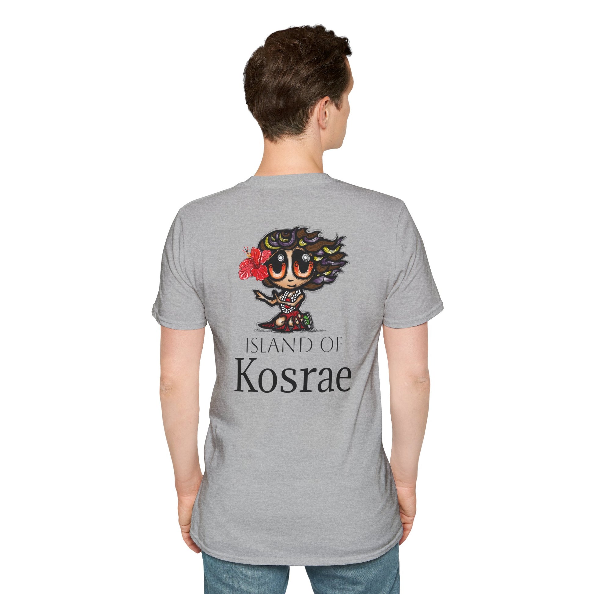 Kosrae Hula Girl T-Shirt — Island of Kosrae Cute Cartoon Island Vibes