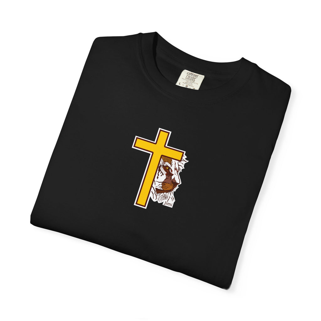 Lion Crown with Cross T-shirt | Religious Faith Graphic Tee