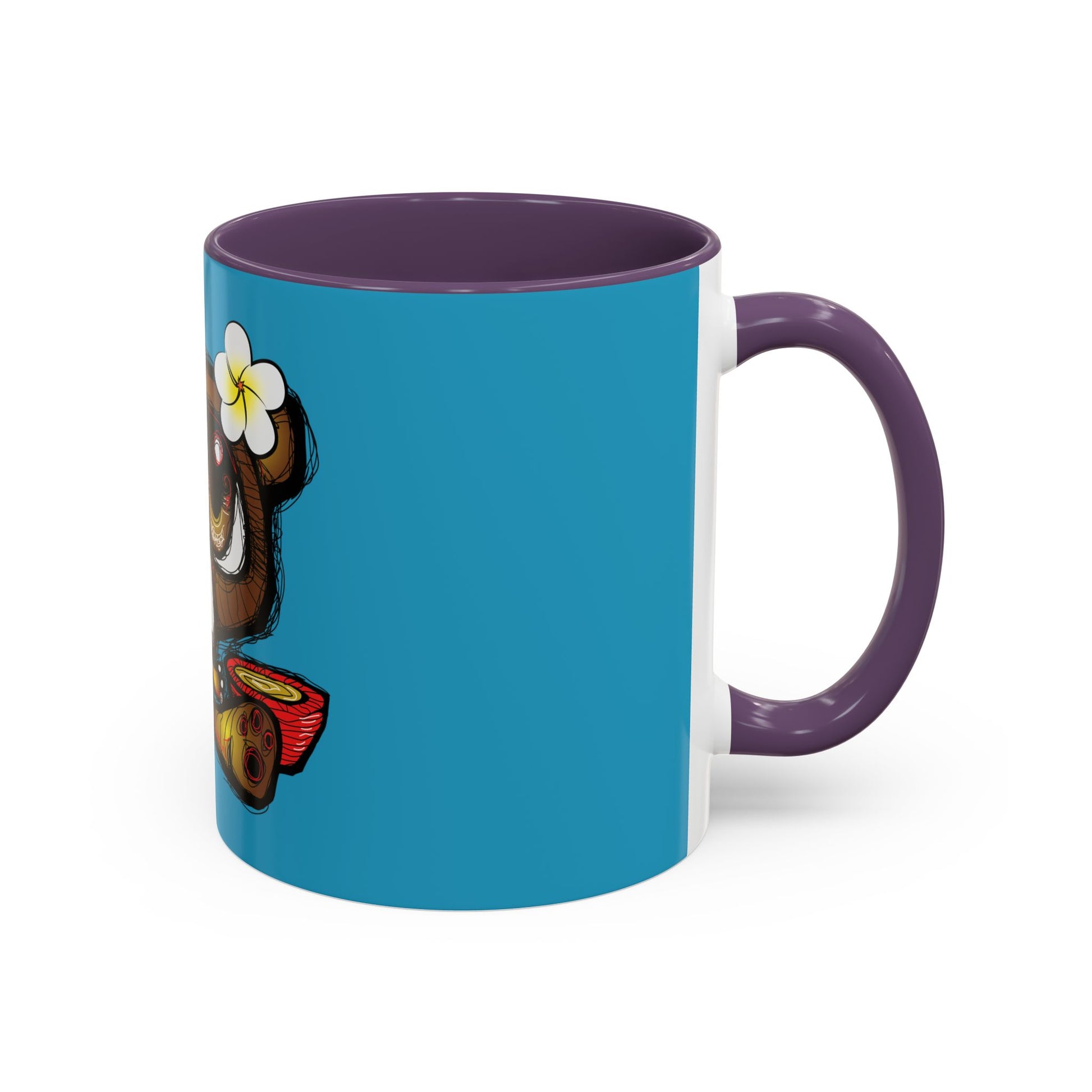 Tropical Bear Coffee Mug, Cute Bear Mug, Relaxing Coffee Cup, Gifts for Animal Lovers, Fun Decor, Summer Vibes
