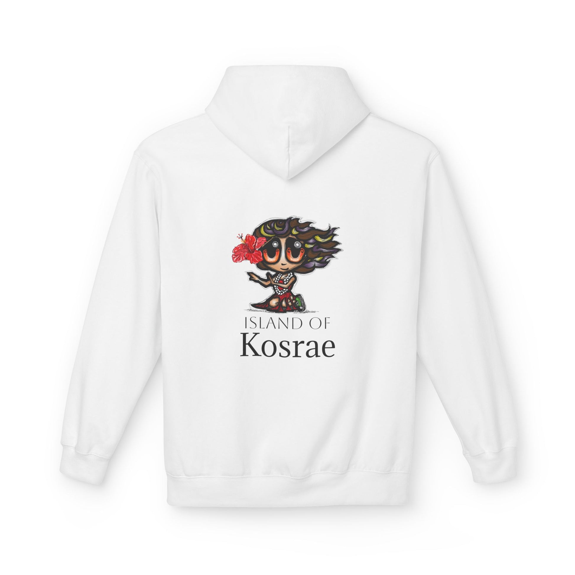 Kosrae Island Hoodie — Tropical Floral Island Graphic Sweatshirt