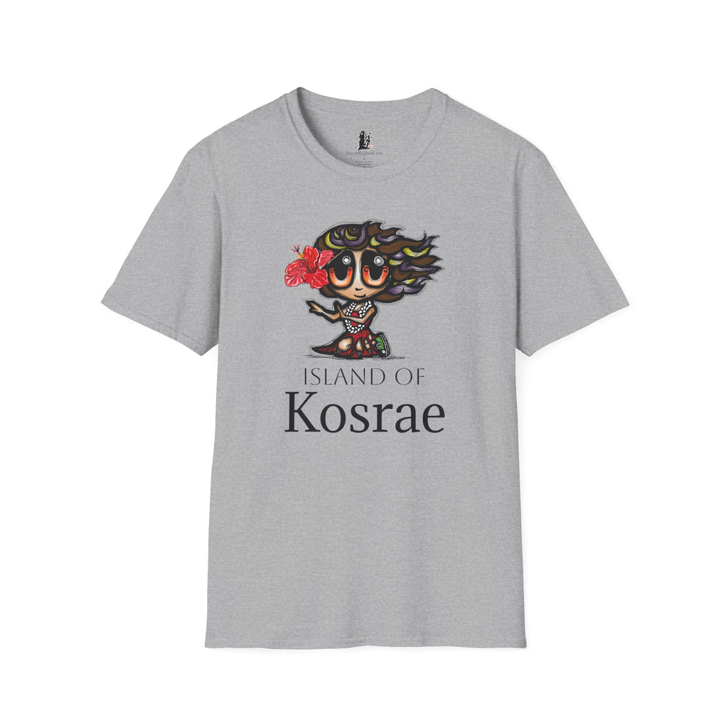 Kosrae Hula Girl T-Shirt — Island of Kosrae Cute Cartoon Island Vibes