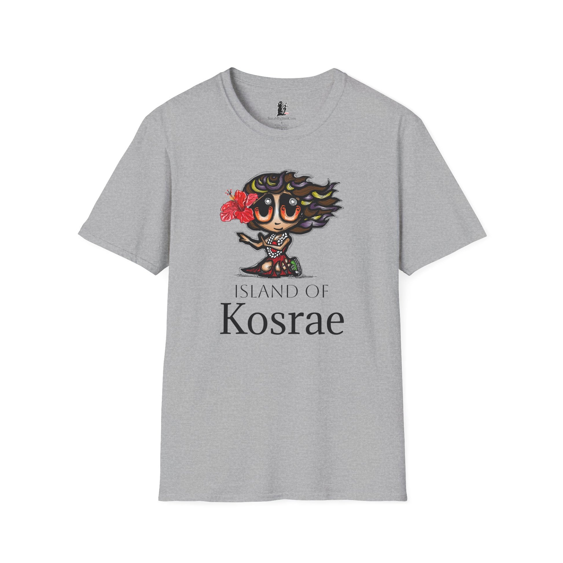 Kosrae Hula Girl T-Shirt — Island of Kosrae Cute Cartoon Island Vibes
