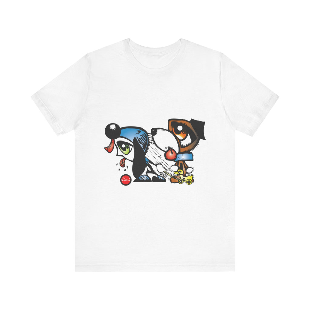 Pet Lovers' Graphic Tee, Fun Dog Design, Unisex Short Sleeve Shirt, Casual Wear, Animal Gift, Birthday Present, Dog Owner Apparel