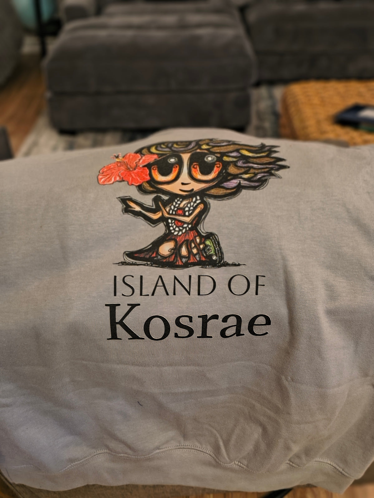 Kosrae Island Hoodie — Tropical Floral Island Graphic Sweatshirt