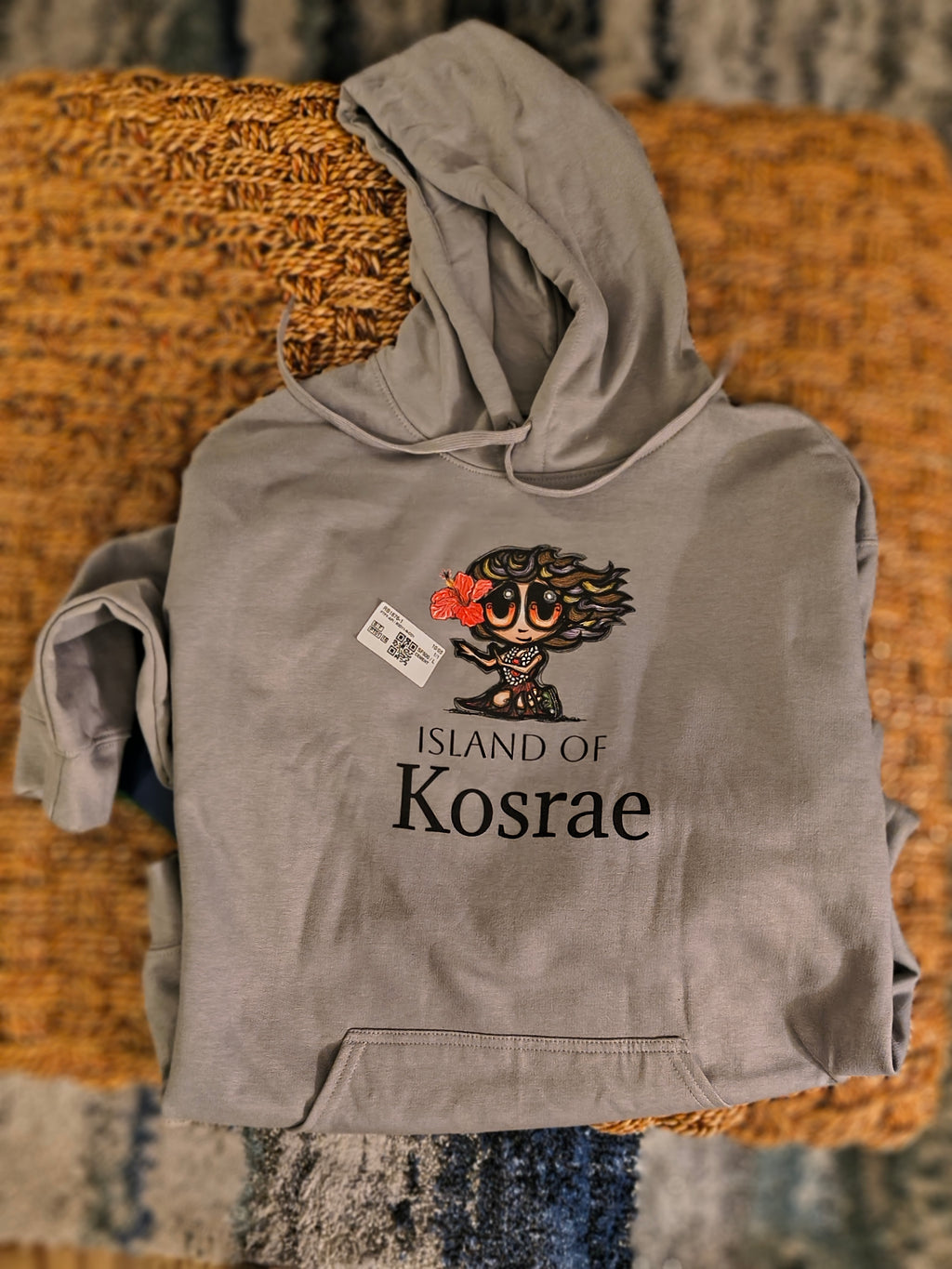 Kosrae Island Hoodie — Tropical Floral Island Graphic Sweatshirt