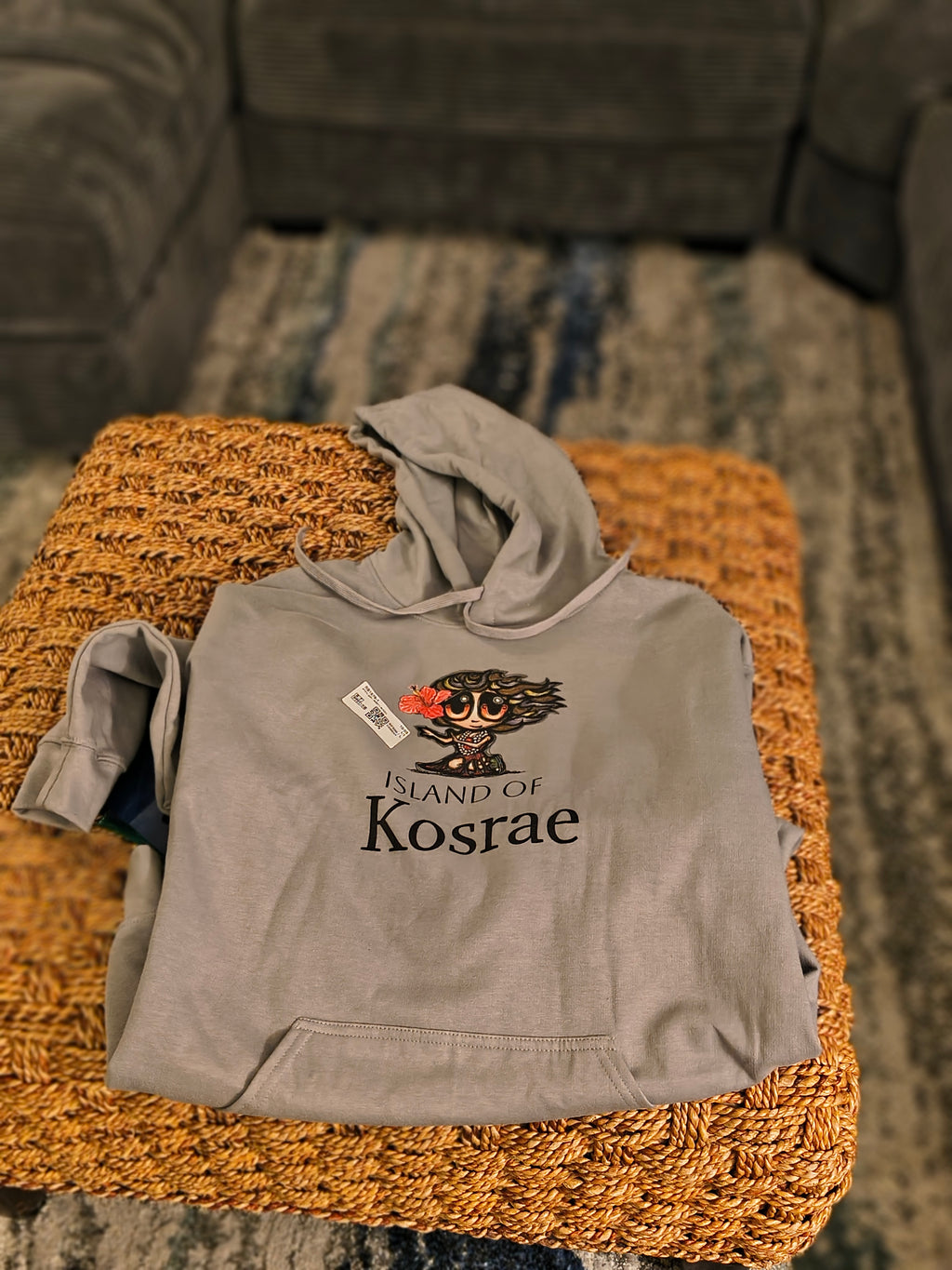 Kosrae Island Hoodie — Tropical Floral Island Graphic Sweatshirt