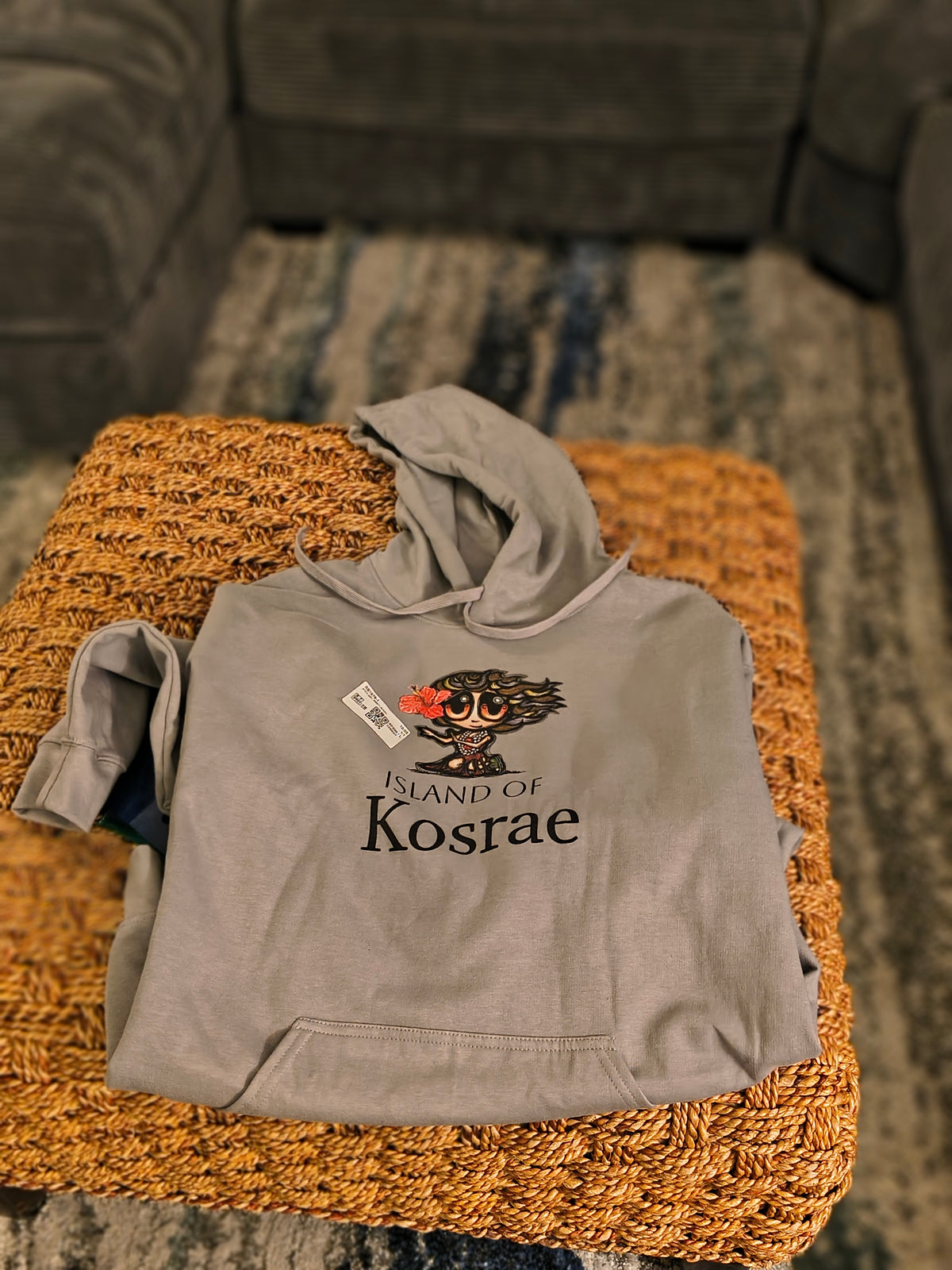 Kosrae Island Hoodie — Tropical Floral Island Graphic Sweatshirt