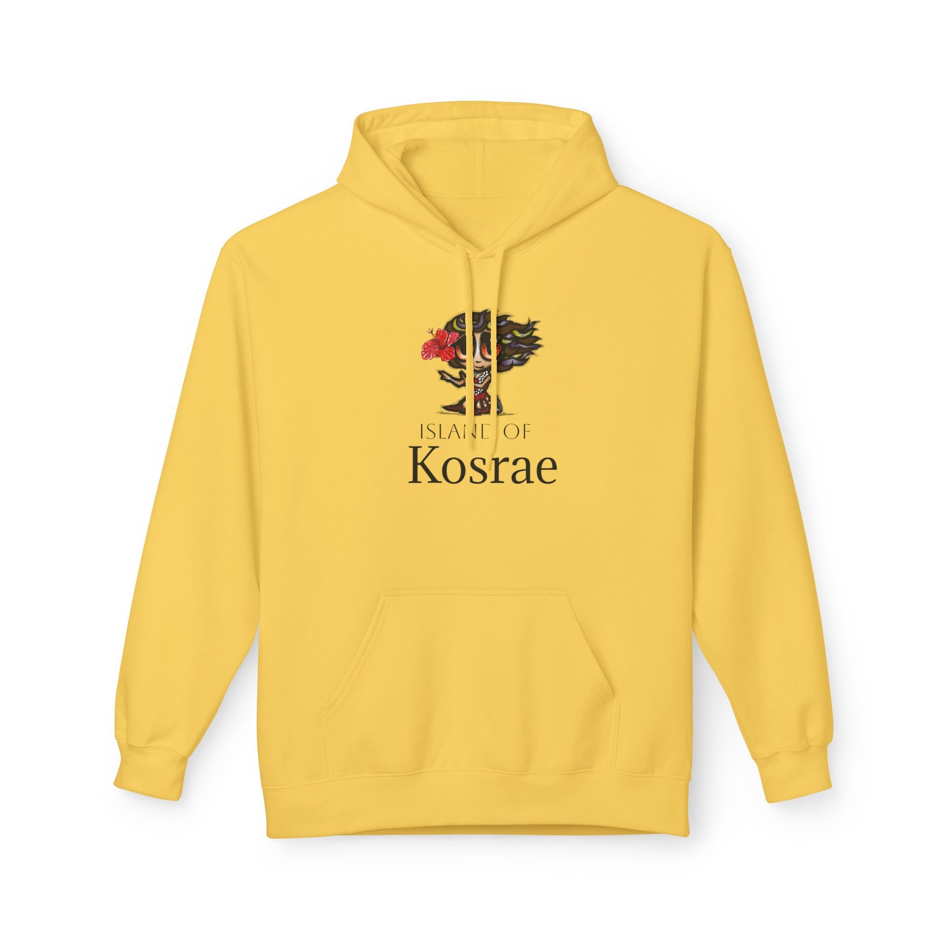 Kosrae Island Hoodie — Tropical Floral Island Graphic Sweatshirt