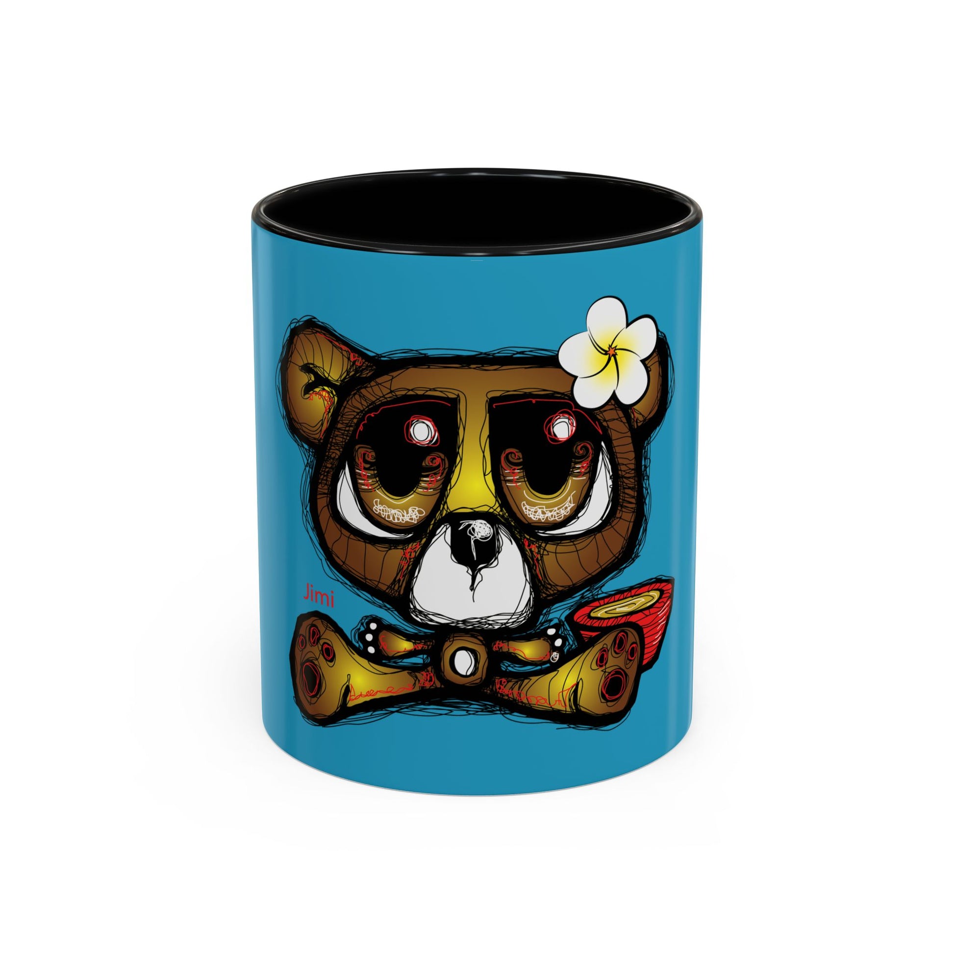 Tropical Bear Coffee Mug, Cute Bear Mug, Relaxing Coffee Cup, Gifts for Animal Lovers, Fun Decor, Summer Vibes