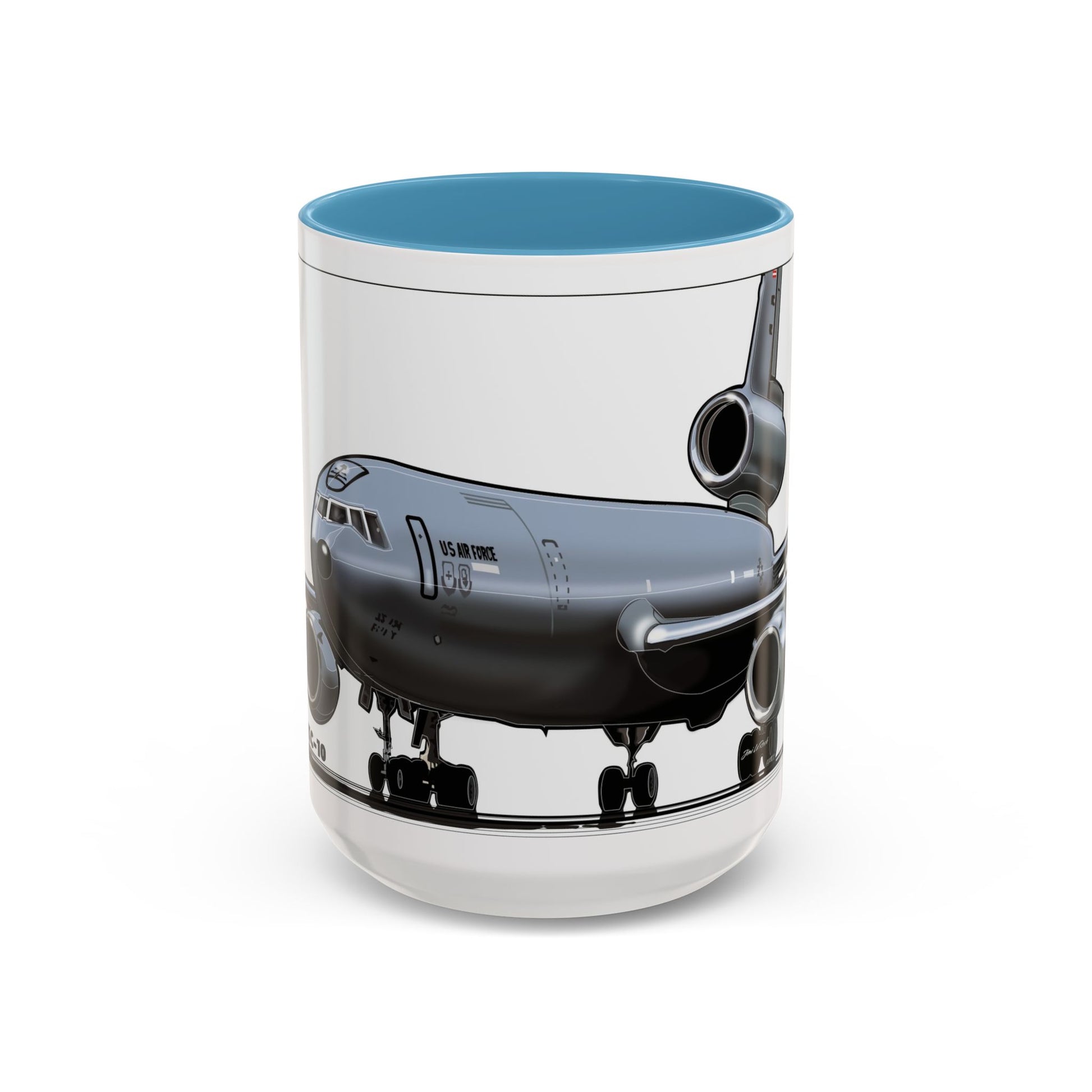 Airplane Lover's Accent Coffee Mug | Travel Gift, Aviation Decor, Pilot Present, Unique Coffee Cup, Jet Enthusiast Mug