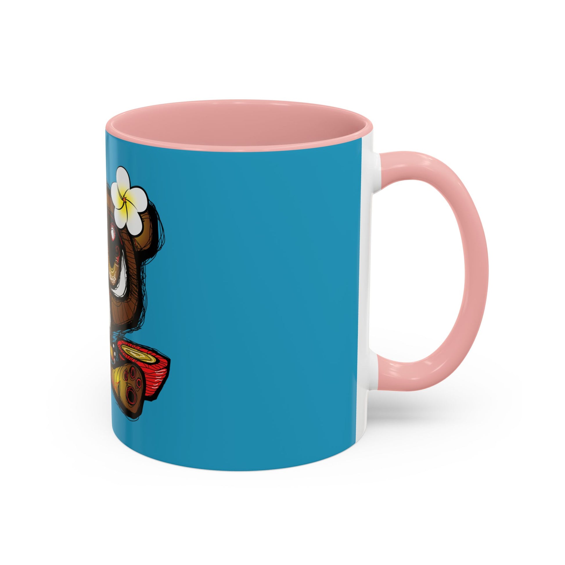 Tropical Bear Coffee Mug, Cute Bear Mug, Relaxing Coffee Cup, Gifts for Animal Lovers, Fun Decor, Summer Vibes