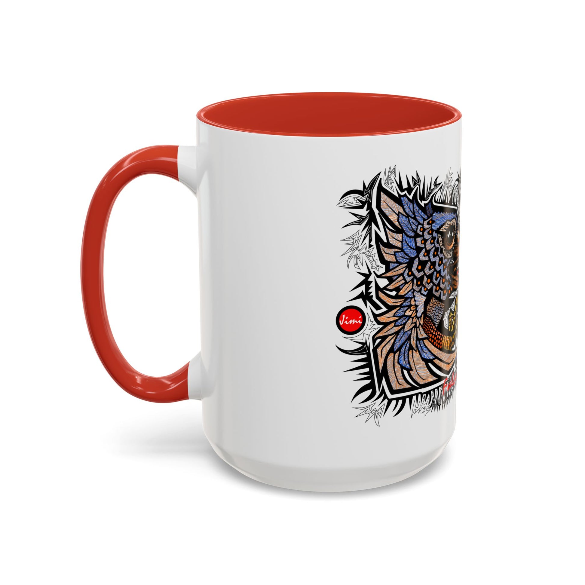 Vibrant Mythical Creatures Coffee Mug - Artistic Accent, Gift for Coffee Lovers, Colorful Design for Home Decor, Unique Present