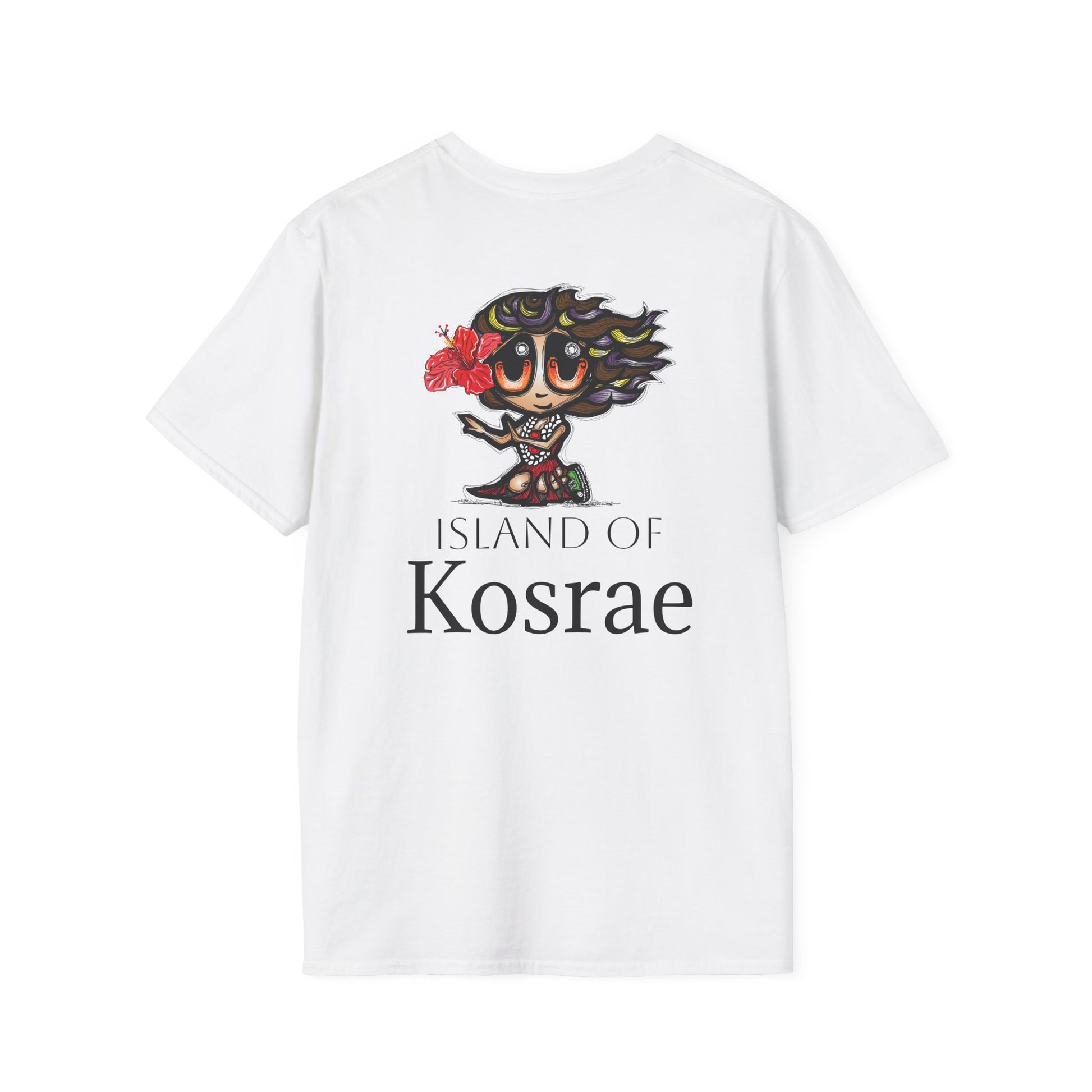 Kosrae Hula Girl T-Shirt — Island of Kosrae Cute Cartoon Island Vibes