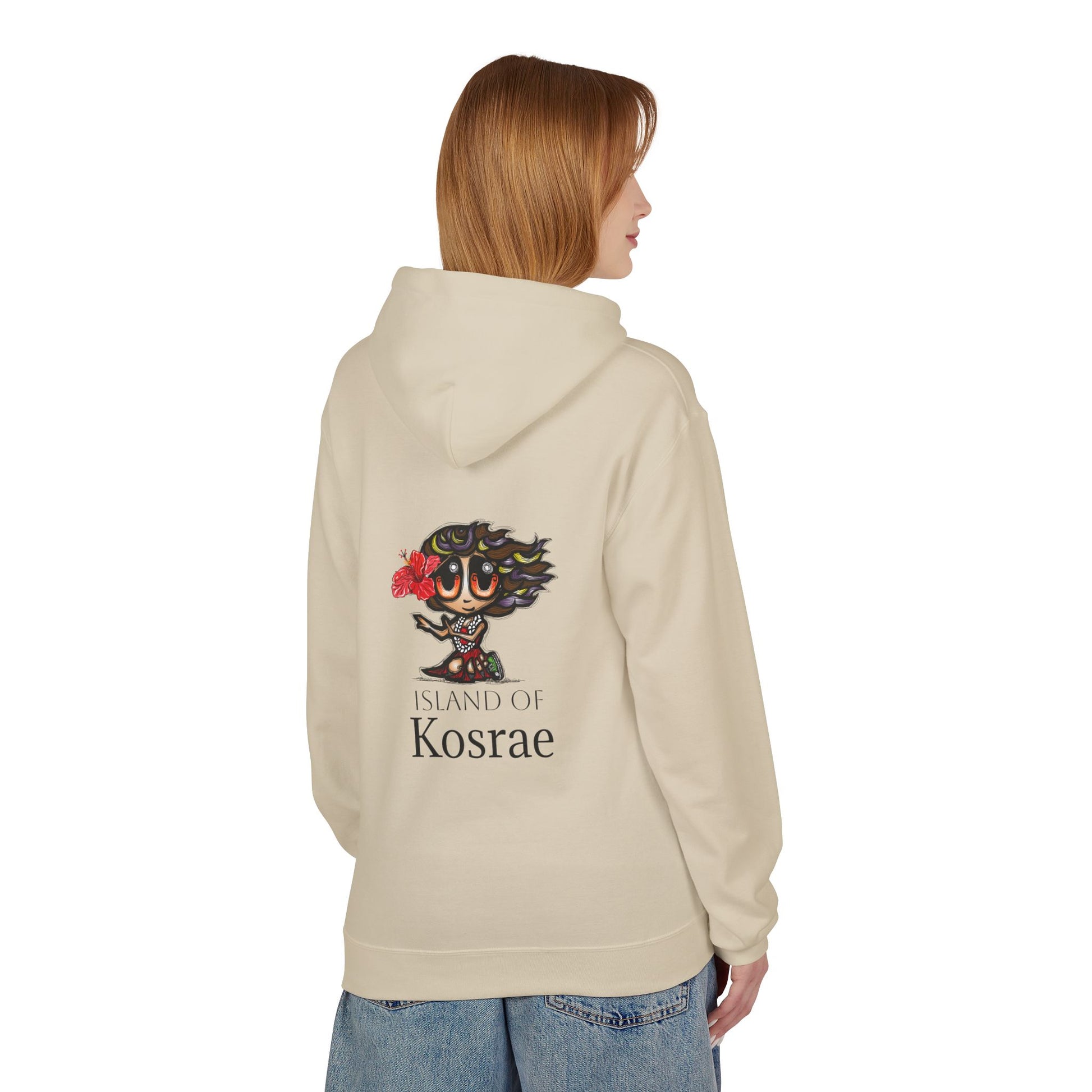 Kosrae Island Hoodie — Tropical Floral Island Graphic Sweatshirt
